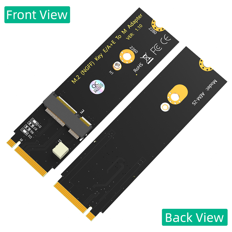 Tarjeta Bluetooth M.2 NGFF A + E key WiFi a tarjeta adaptadora M2 Key M para Intel AX200 AX210 9260 M.2 Wifi Moudle adaptador convertidor elevador