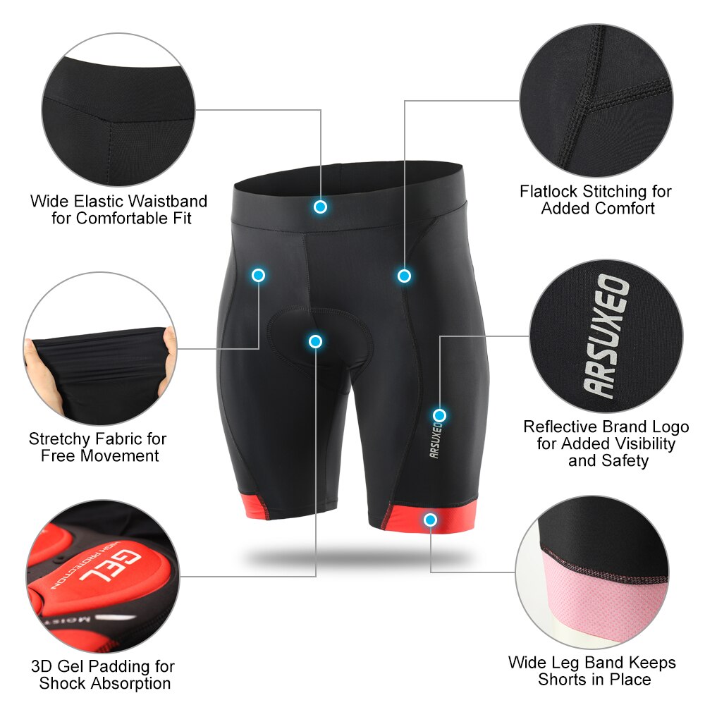 Elx Pad-pantalones cortos para bicicleta de montaña para hombre, ropa interior negra de secado rápido para verano