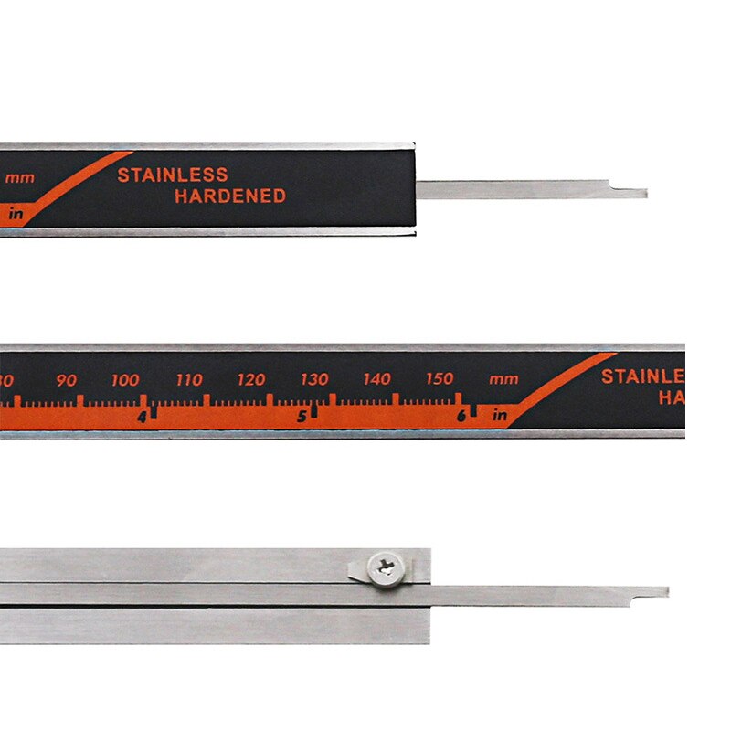 Rustfrit stål digital vernier caliper lcd-skærm 6 tommer 150mm højpræcisions måleinstrumentværktøj mm / tommer / brøkdel