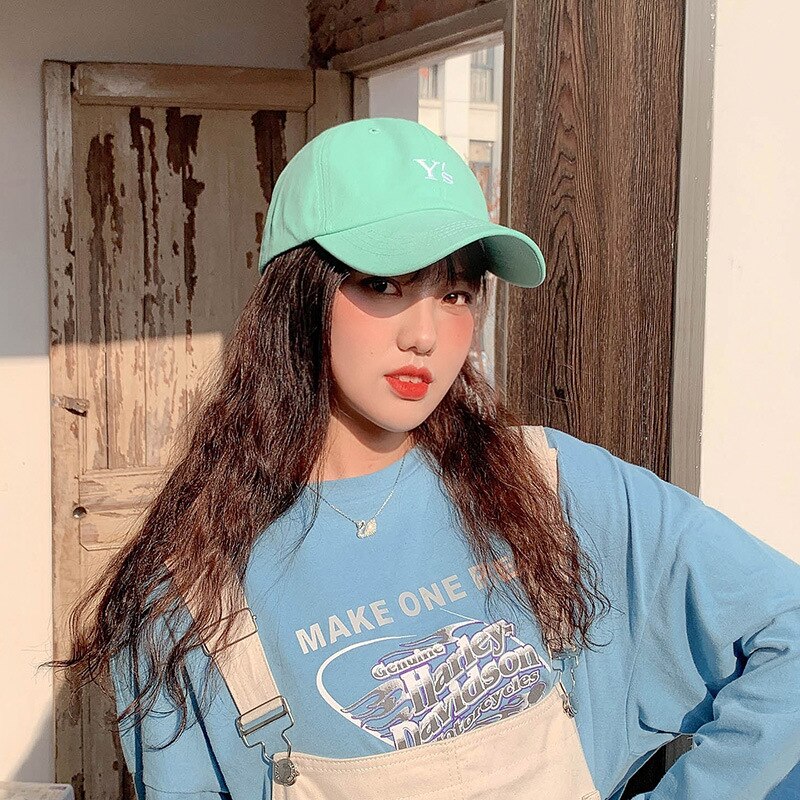 Gorra de béisbol coreana para dama, gorro de béisbol estilo coreano, bordada, informal, sencillo Y letras