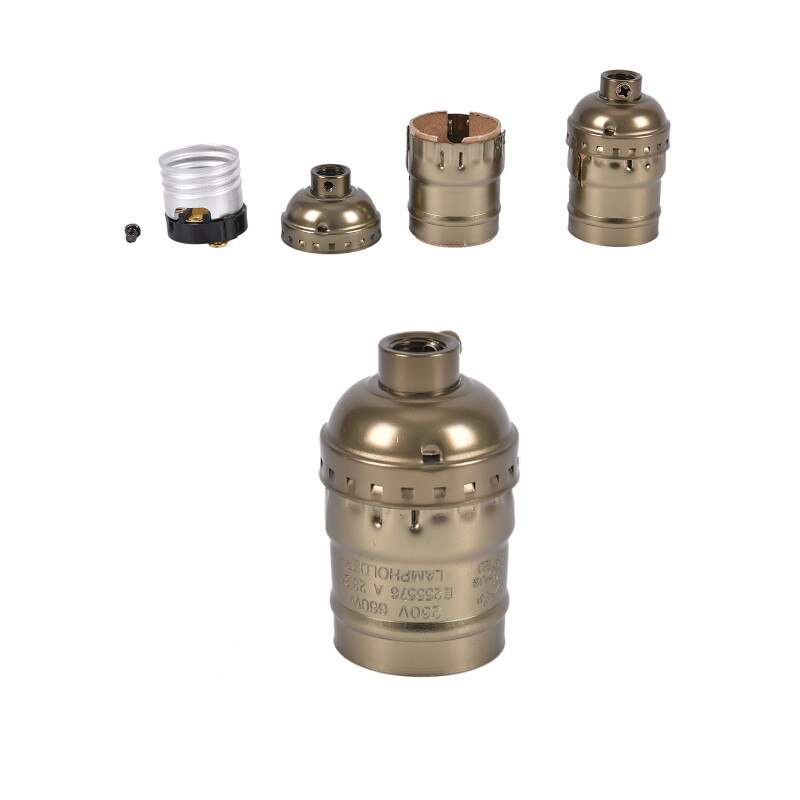 E26/E27 Retro Vintage Edison Screw Bulb Aluminum Shell Base Lamp Bulb Holder Pendant Lighting Socket