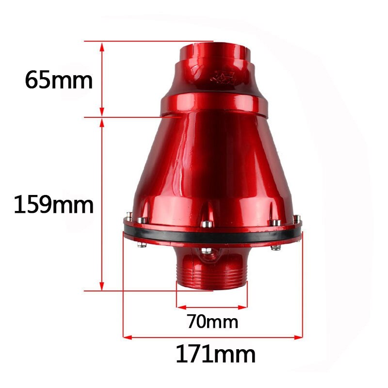 3 tum /76mm luftfilter svamphuvud luftkraftsintag bälg filter bil suv högflödet kall luftinloppsrenare trim