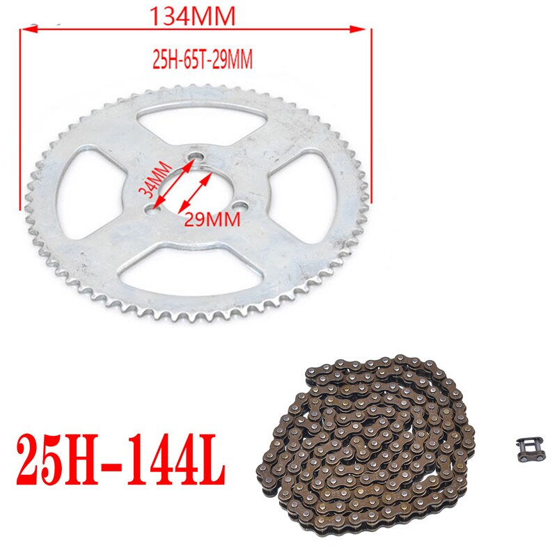 25H 55T 65T 68T 70T 80T 92T Tand 29/54/55mm Tandwiel Voor 47CC 49CC Mini Moto Atv Quad Dirt Pit Pocket Bike: H