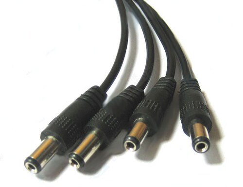 1 to 4 Power Splitter Cable 12V DC Cord 1 Female to 4 Male for cctv camera