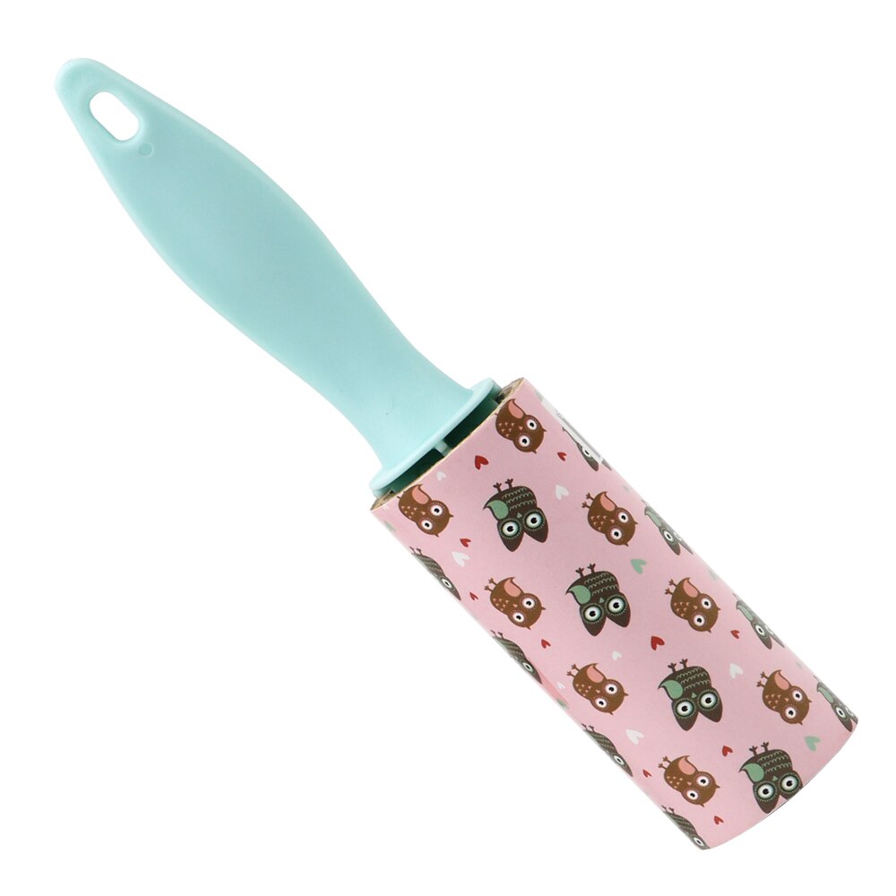 Mini Clothes sticky hair Portable Cleaning Device Clothes Coat Sticky Lint Roller Dust Cleaner Tear-out Sticky Paper Roller: Blue