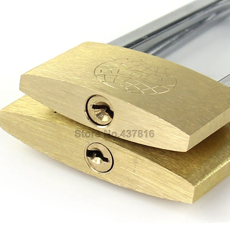 Long Lock Beam Brass Padlock Anti-theft Door Cabinet Drawer Luggage Cases Lock 30mm/40mm/50mm/60mm
