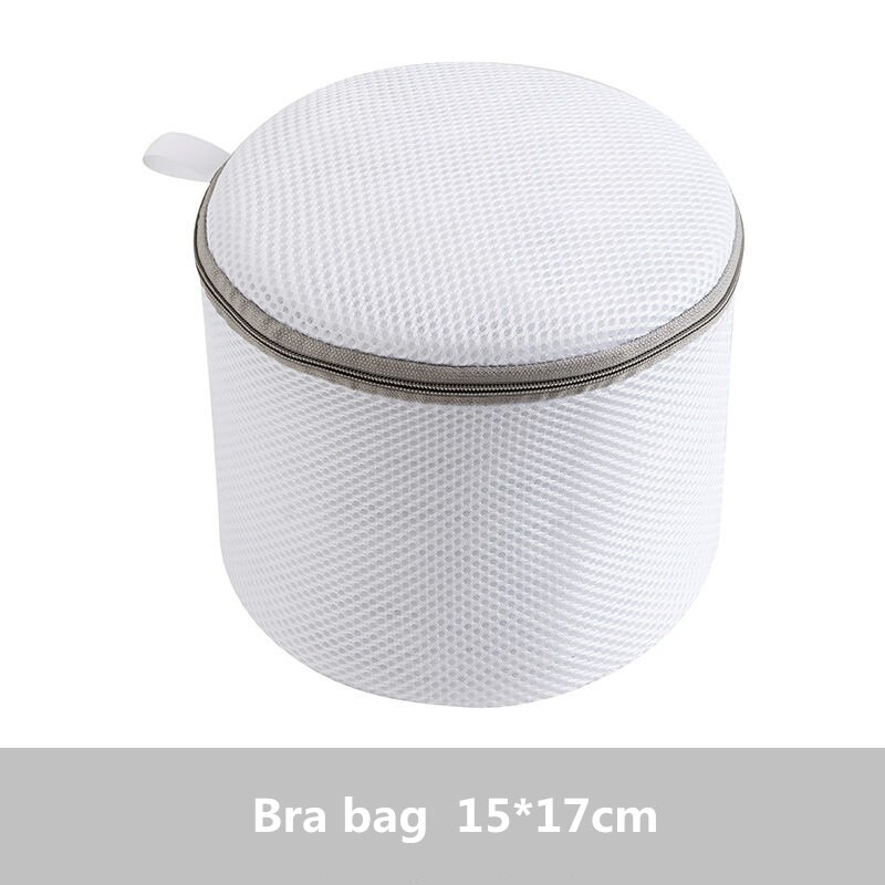 Bras Washing Bag Thicken Polyester Underwear Bra Laundry Bag Zippered Mesh Washing Machine Dedicated Wash Bra Bags: Gray zipper