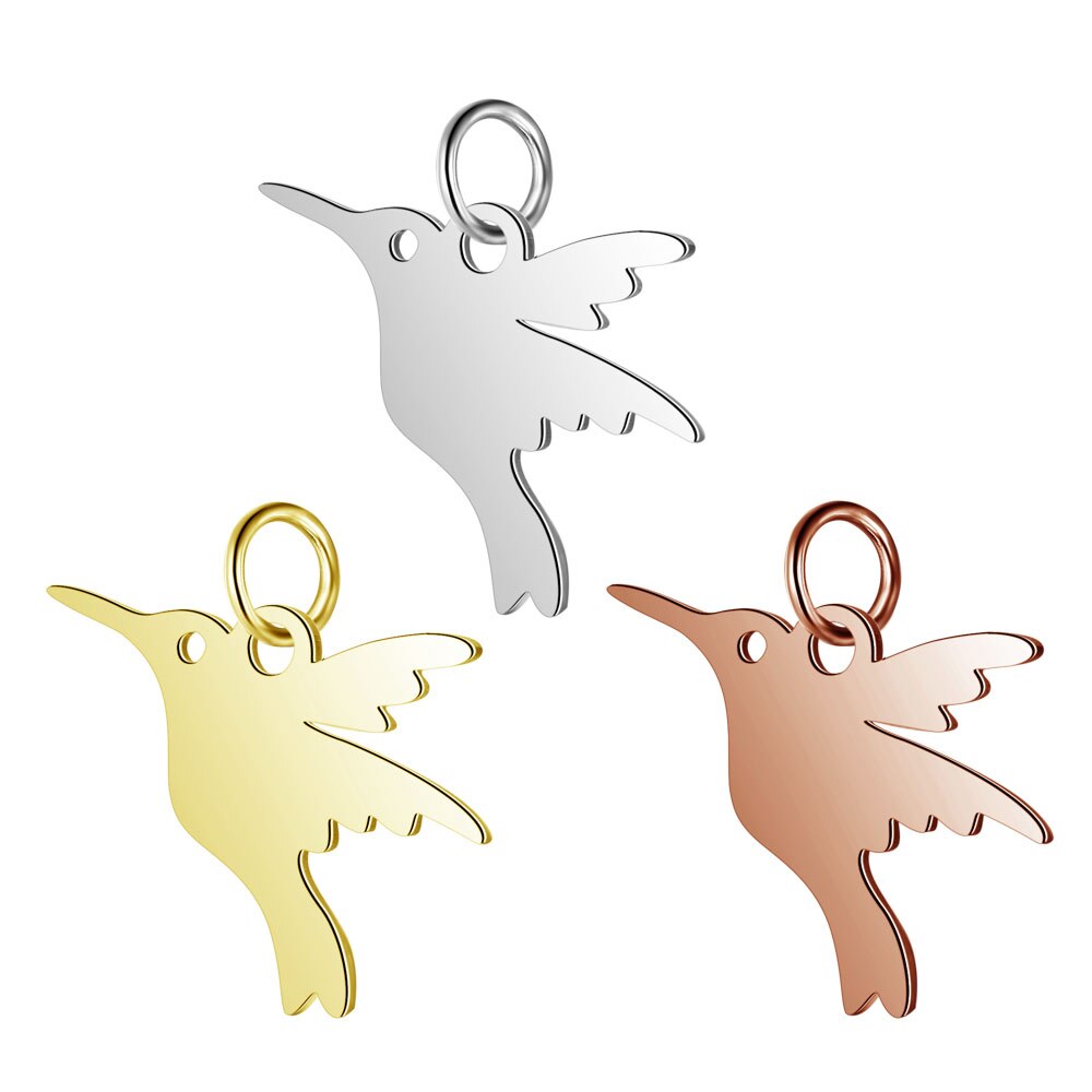 5 stuks Humming Bird Nachtuil Vogel Charm 100% Rvs Nooit Aantasten AAAAA Hangers Hoge Gepolijst