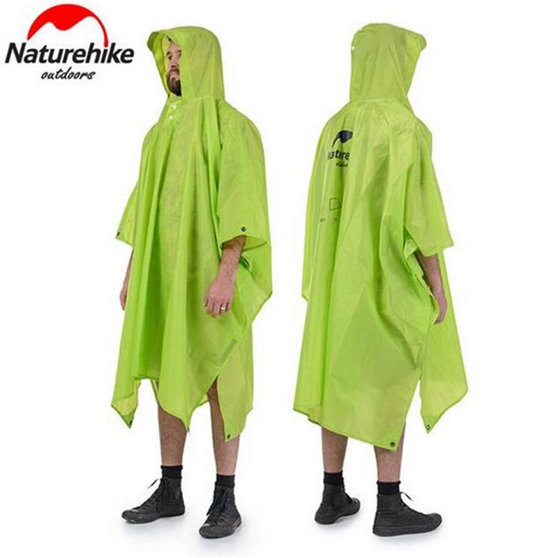 Naturehike 3 in 1 Ourdoor Raincoat Portable Multifunctional Water-resistant Shade Cover Waterproof Poncho Rainwear