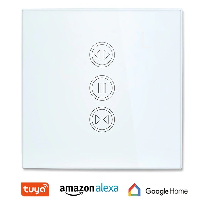 Google Home Alexa Echo commande vocale bricolage maison intelligente Tuya vie intelligente WiFi rideau aveugle interrupteur pour volet roulant moteur électrique: White Color