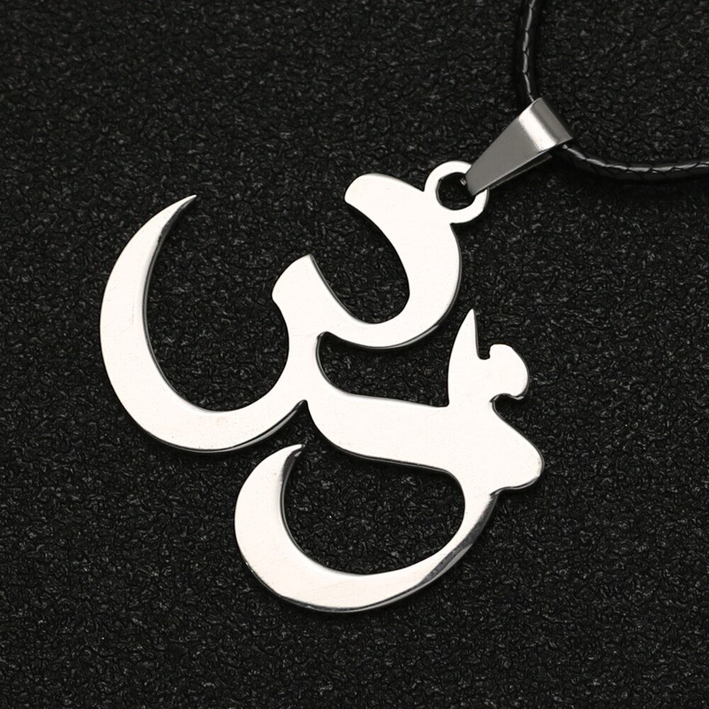 Collar OM AUM Mantra sánscrito, amuleto budista símbolo de religión hindú, colgante de Yoga, joyería de acero inoxidable para hombres y mujeres,