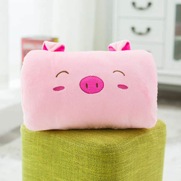 Dessin animé main réchauffement manchon chauffage en peluche oreiller lavable main coussin doigt mains doux 7 couleurs hiver automne