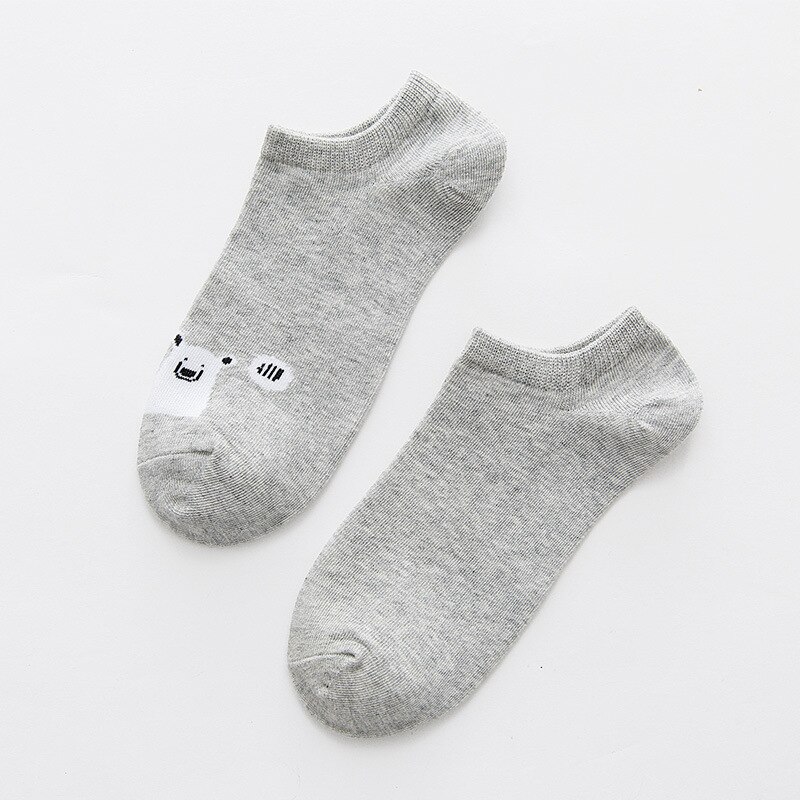 Cotton animal pattern comfortable girl women's boat socks ankle low female invisible color girl boy hosiery 1pair=2pcs WS100