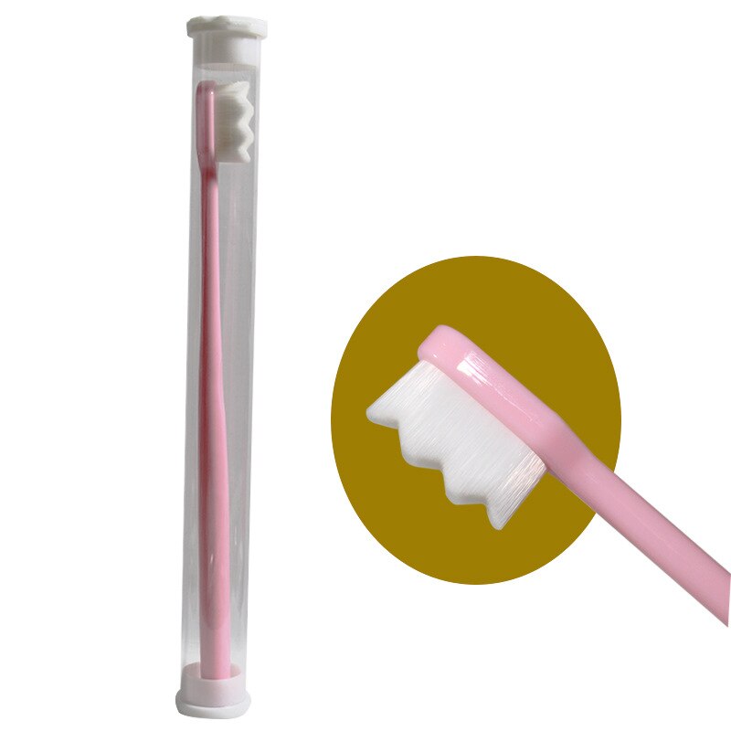 1Pc Ultra-Fijne Tandenborstel Super Zachte Tandenborstel Met Houder Antibacteriële Draagbare Orale Borstel Voor Oral Care Tools