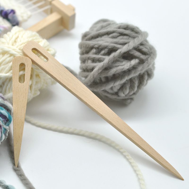 5pcs/set Wood Weaving Shuttle Crochet Needle Hand Loom Stick Tapestry Knitting DIY Craft Tools