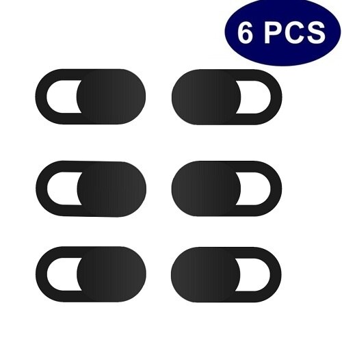 9Pcs Phone Privacy Sticker WebCam Cover Shutter Magnet Slider Plastic For iPhone Web Laptop PC For iPad Tablet Camera shutter: Black 6 pcs