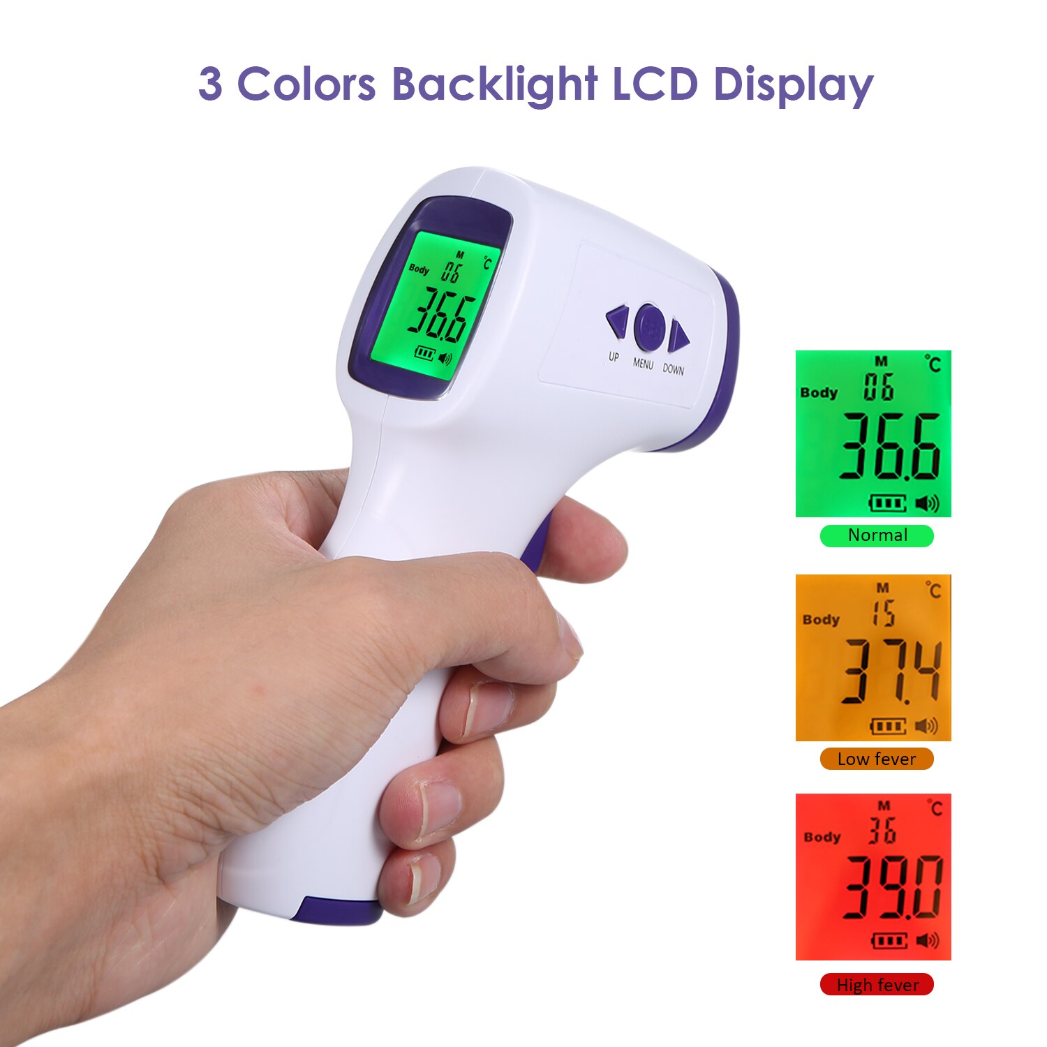 Thermometer Non-contact Ir Infrarood Sensor Voorhoofd Body/ Object Thermometer Temperatuurmeting Lcd Digitale Display