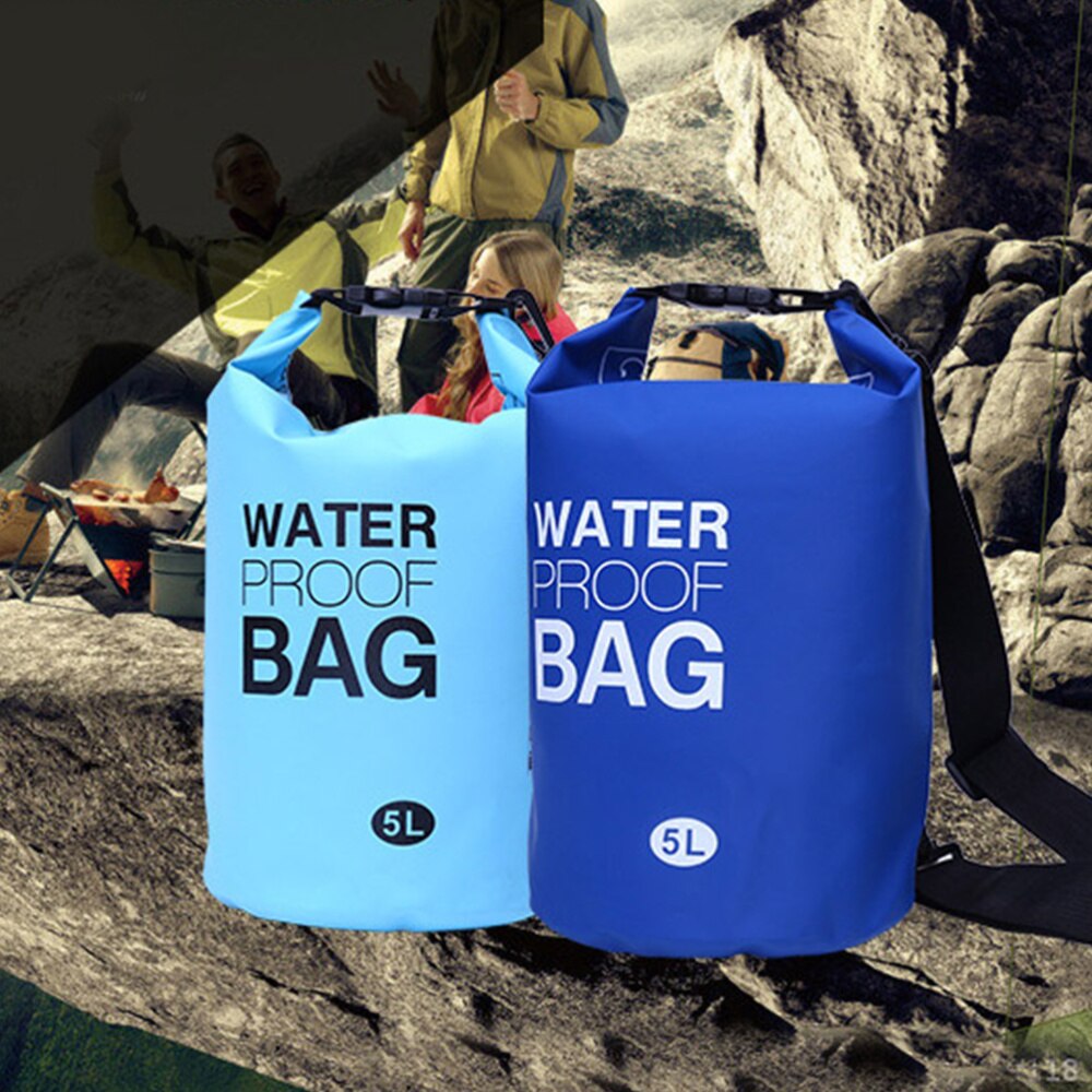 5L Inflatable Bag 500D Waterproof PVC Gear Bags Outdoor Mesh Fabric Sports Buoy for Boating Kayaking Fishing Rafting Swimming Ca