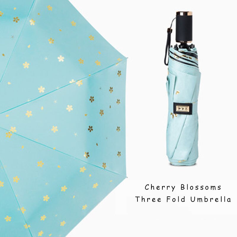 Clear Mini Umbrella Rain Women Flowers Art Parasol Sakura Umbrella Luxury Small Cover Uv Idee Regalo Men Unbrella Corporation 33: Alice Blue 2