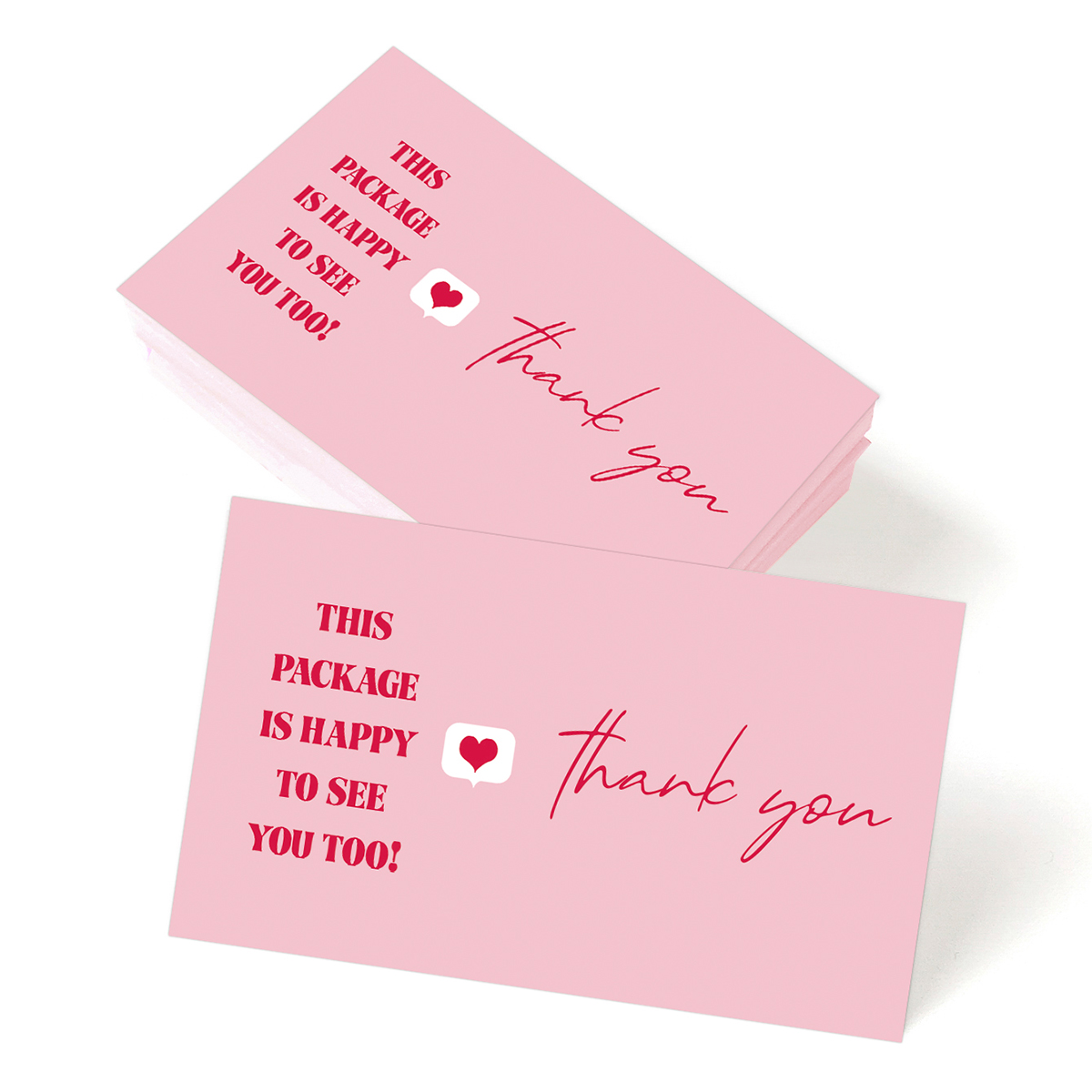 50 Stück Dankeskarte für Ihre Bestellung, rosa Dankeskarte zur Unterstützung kleiner Unternehmen, Dankeskarten, Etikett für Geschenkdekoration: Gelb