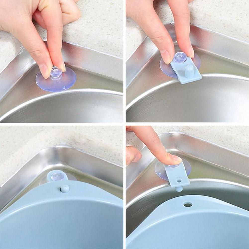 Driehoekige Gootsteen Zeef Fruit Groente Afdruiprek Zuig Mand Huishouden Opslag Mand Keuken Spons Houder Plank