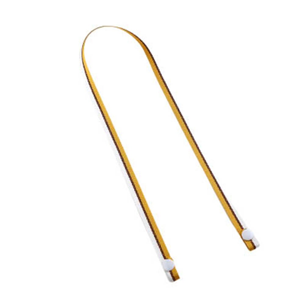 Soporte para mascarillas, 5 uds., Bandanas de cadena para rostro, correa de longitud ajustable, cómodo alrededor del descanso del cuello, protector de orejas: Yellow and white
