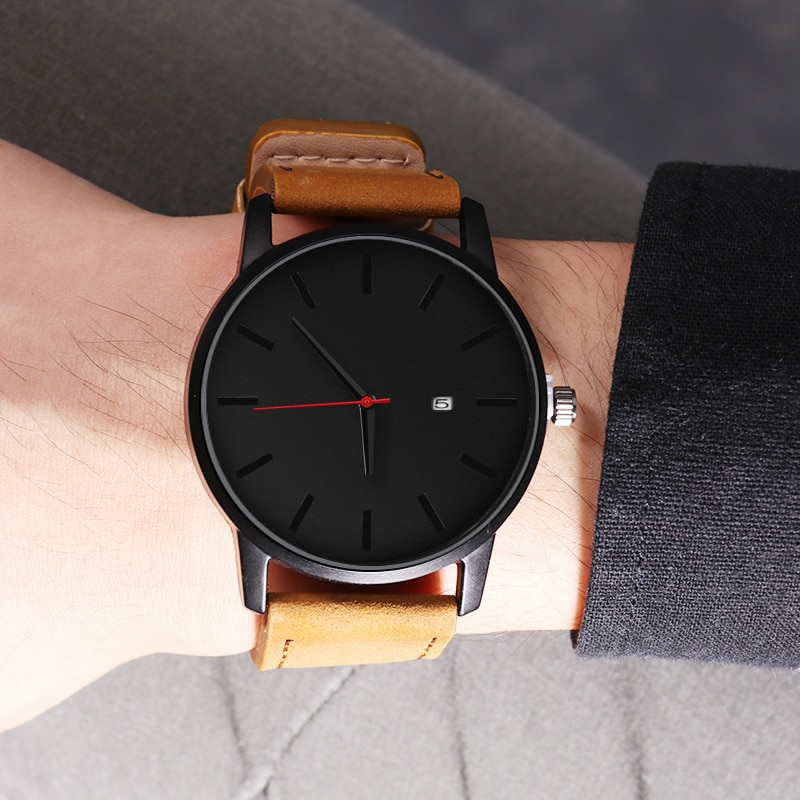 Heren Horloge Sport Minimalistische Horloges Voor Mannen Horloges Lederen Klok Erkek Kol Saati Relogio Masculino Reloj Hombre