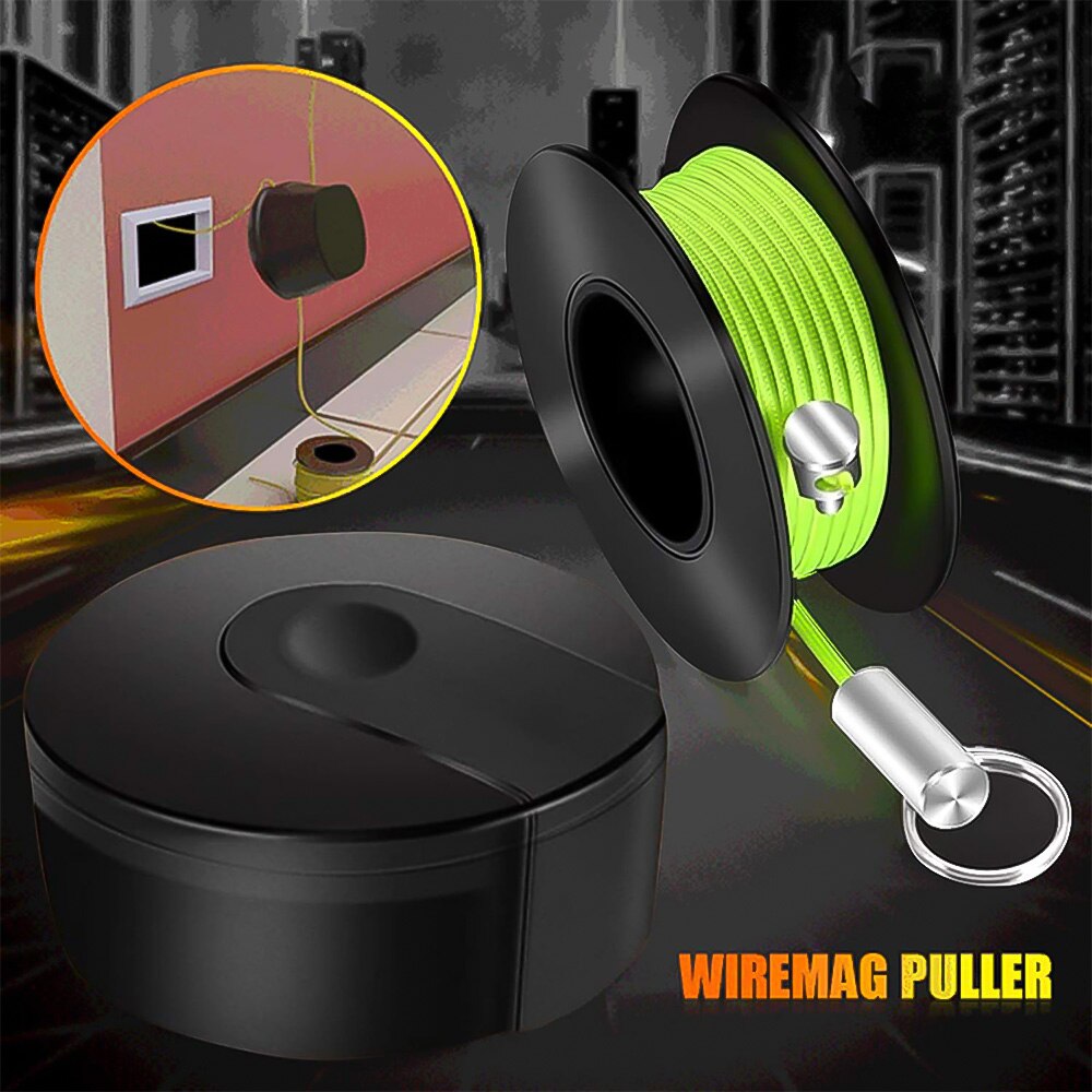 Wiremag Puller Electric Cable Tape Conduit Duct Cable Push Puller Tools Wheel Pushing Magnetic Threader