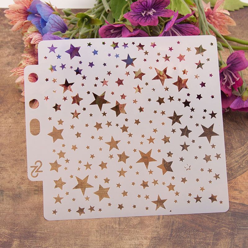 Star Stencils Template Painting Scrapbooking Embossing Stamping Album Crafts Art