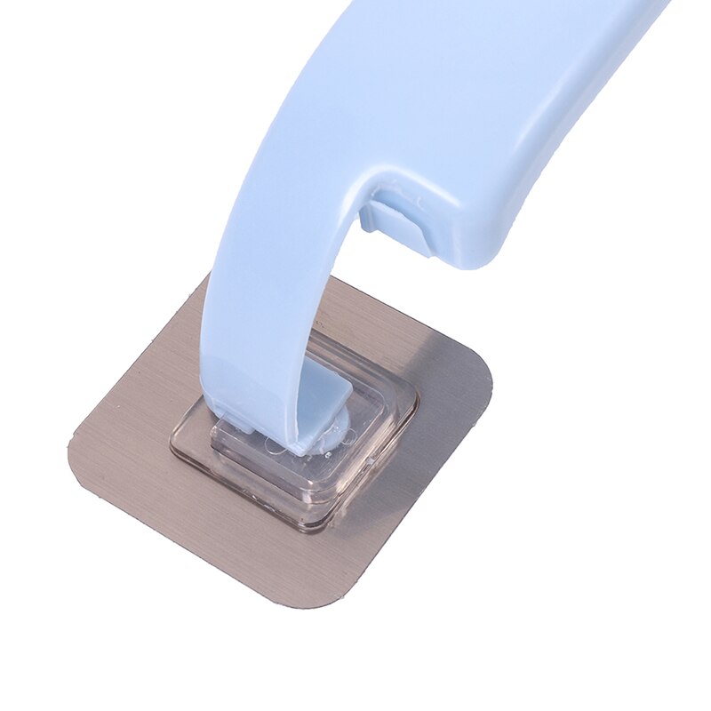 Selvklæbende plastik håndklædestativ vægmonteret badeværelse ramme klæbende badeværelse hylde vedhæng toiletpapir holder toiletpapir