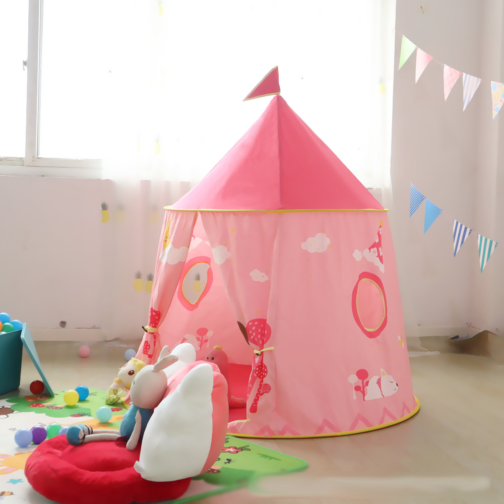 Roze Wigwam Kinderen Tent Huis Voor Kinderen Tipi Game Camping Tent Speelgoed Kid Voor Meisjes Kind Teepee Jaar