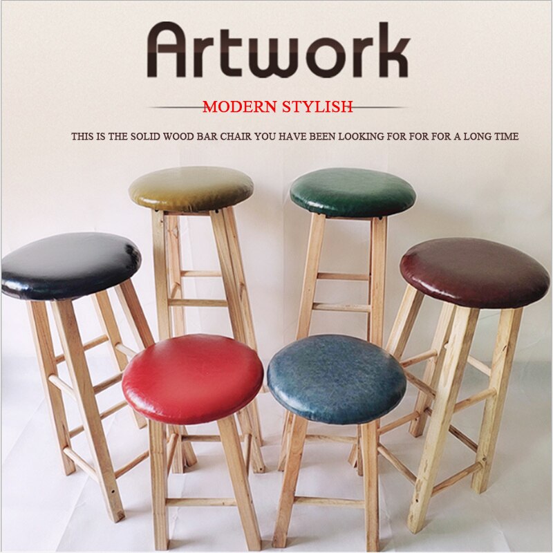 Bar Stoel Nordic Moderne Eenvoudige Huishoudelijke Massief Houten Bar Stoel Hoge Barkruk Bar Stoel Bar Bench Terug Leisure stoel