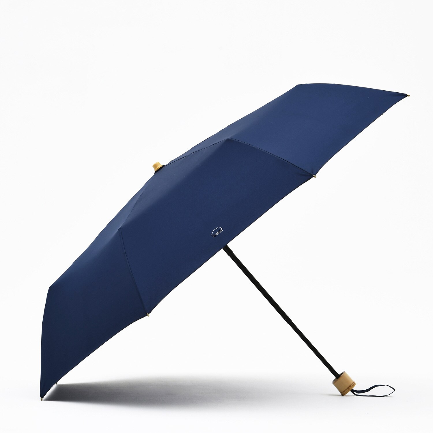 Scottish Plaid Umbrella Rain Women Bamboo Long Handle Umbrellas Windproof 8 K Stick Golf Umbrella Folding 190T Pongee Paraguas: 3 fold-navy