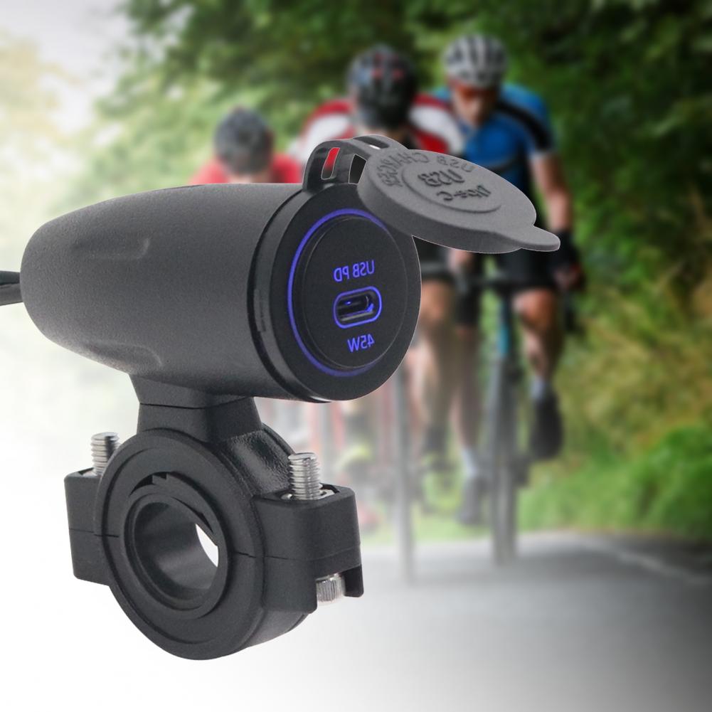 Stabiele 45W Draagbare 5 Modes Single Port Telefoon Oplader Waterdichte Motor Telefoon Oplader Enkele Poort Voor Fiets