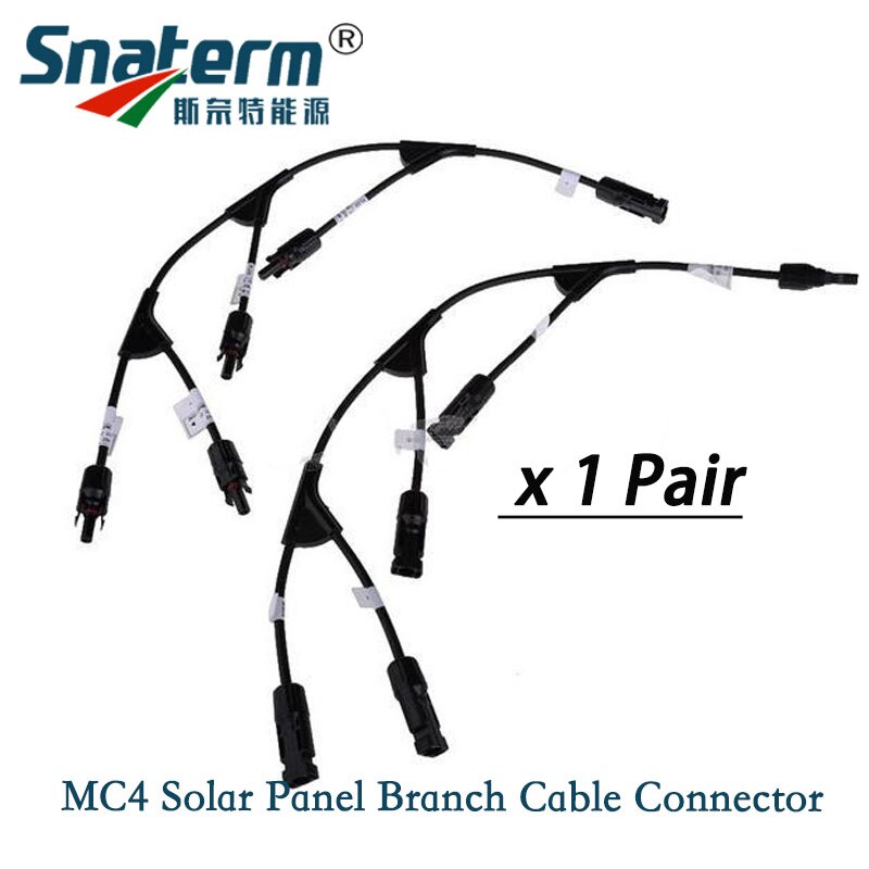 1 Pair x Solar Panel Parallel Connector 1 to 4 Y B... – Grandado