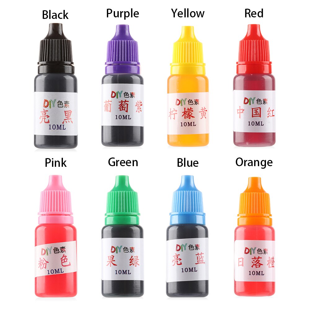 10ml farverige harpiks farve farvestof pigment krystal epoxy smykker gør farvestof sæbe forsyninger husholdning håndlavet diy tilbehør