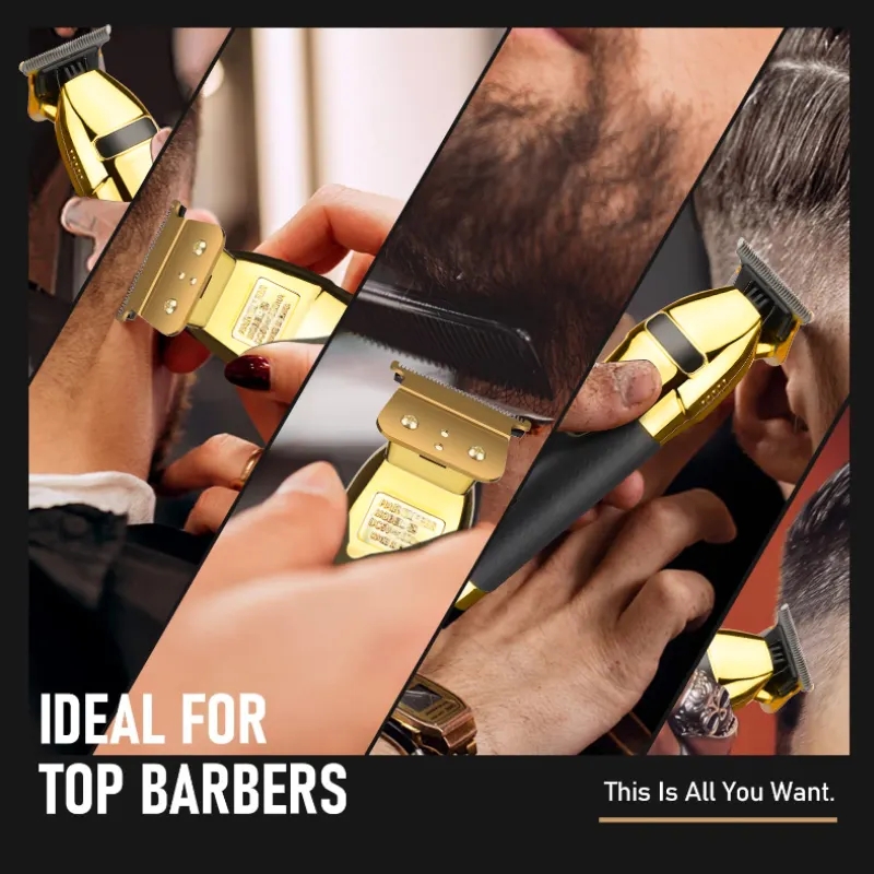Cortadora de pelo de barba para barbería para hombres, cortadora de pelo eléctrica con bigote, máquina cortadora de pelo recargable, hoja cero