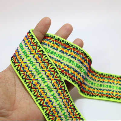 50mm nylon fargerike elastiske bånd gjør-det-selv-belte bånd kjole bukser sko klær gummi 4cm webbing plagg sytilbehør: 12 50mm