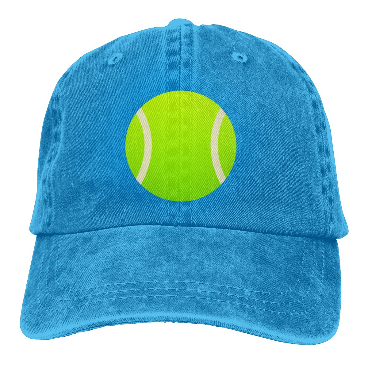 Gorra de camionero ajustable Unisex Vintage para adultos, arte de pelota de tenis: Azul