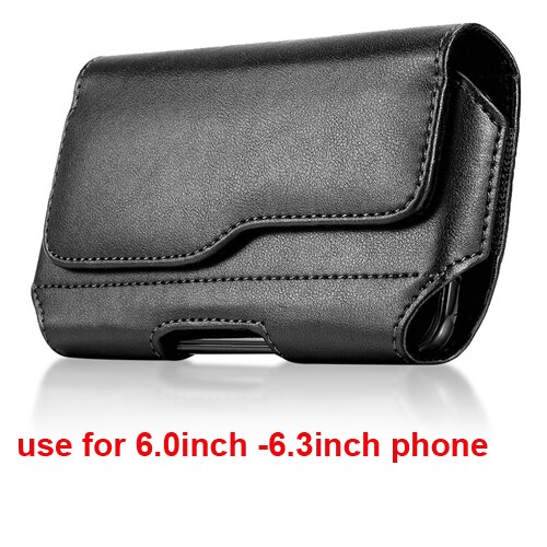 Universal bolsa do telefone para o iphone 8 samsung xiaomi huawei telefone móvel saco da cintura cinto clipe coldre capa de couro caso: 6.0-6.3 inch