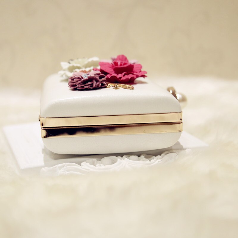 Luxus Handtaschen für Frauen Diamant Schulter Umhängetaschen Ketten Abend Klappen Damen Blume Kasten sperren Kupplung Geldbörse