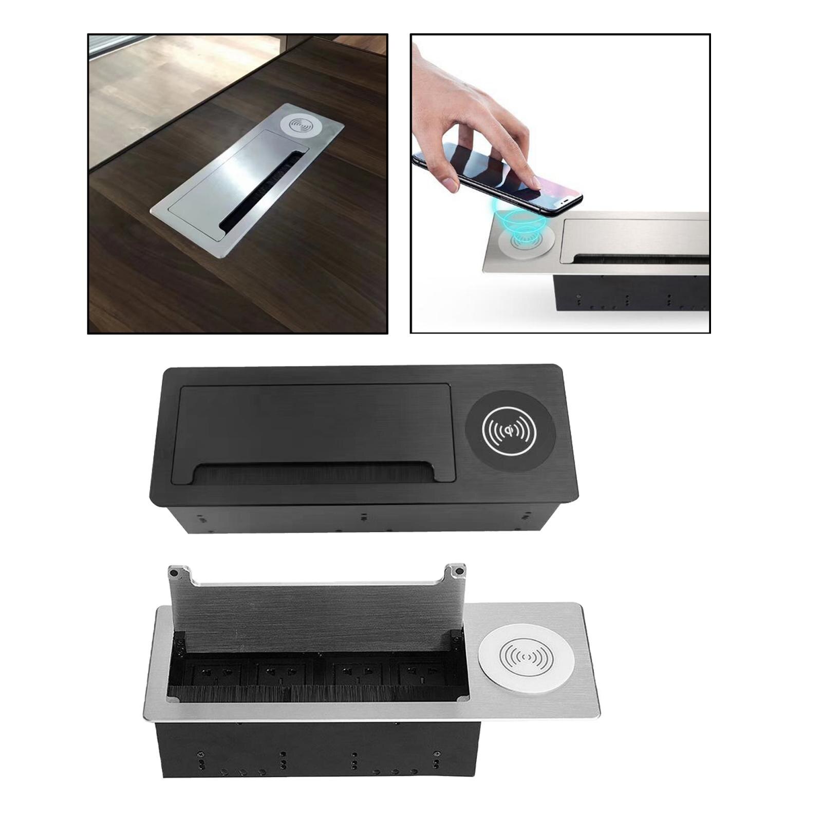 Recessed Desktop Socket Plate AC Power Socket HDMI USB EU FR US UK Outlet