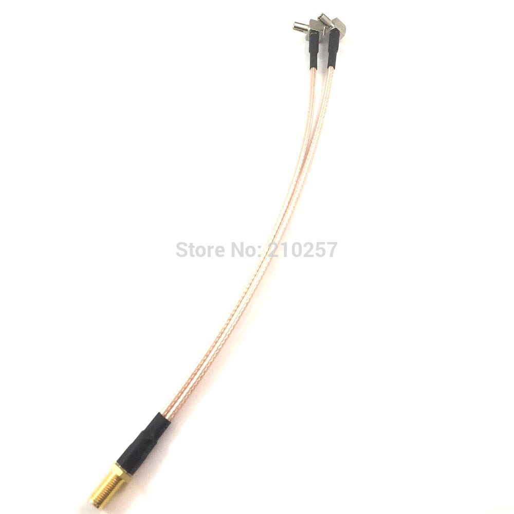 1 stks Sma Vrouwelijke naar Y Type 2 x Ts9 Mannelijke Connector Splitter Kabel Pistail RG316 20 cm Voor Huawei ZTE Modem