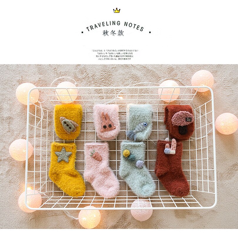 Chaussettes unisexes pour bébés filles | , motif de lapin étoile de mer, en coton doux, et confortable, vêtements d'hiver pour enfants, calcetines