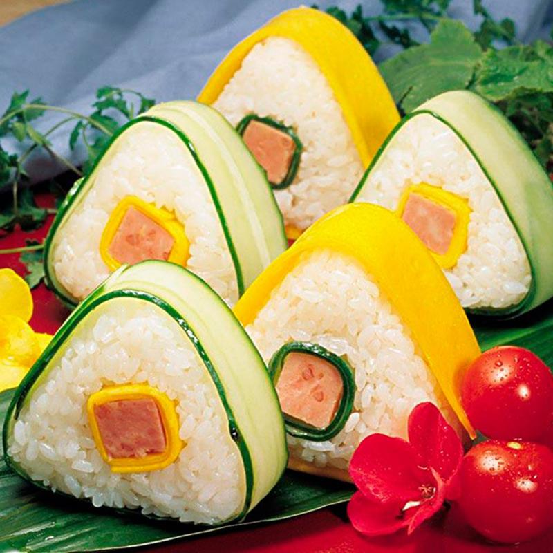 2Pcs Triangle Sushi Mold Plastic Onigiri Rice Ball Bento Press Maker Japan Home Kitchen Sushi Making Mold