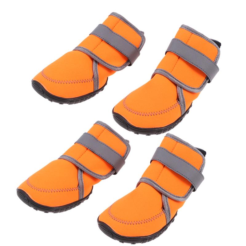 4 pces cão impermeável sapatos antiderrapante macio sola botas tamanho XS-XXL