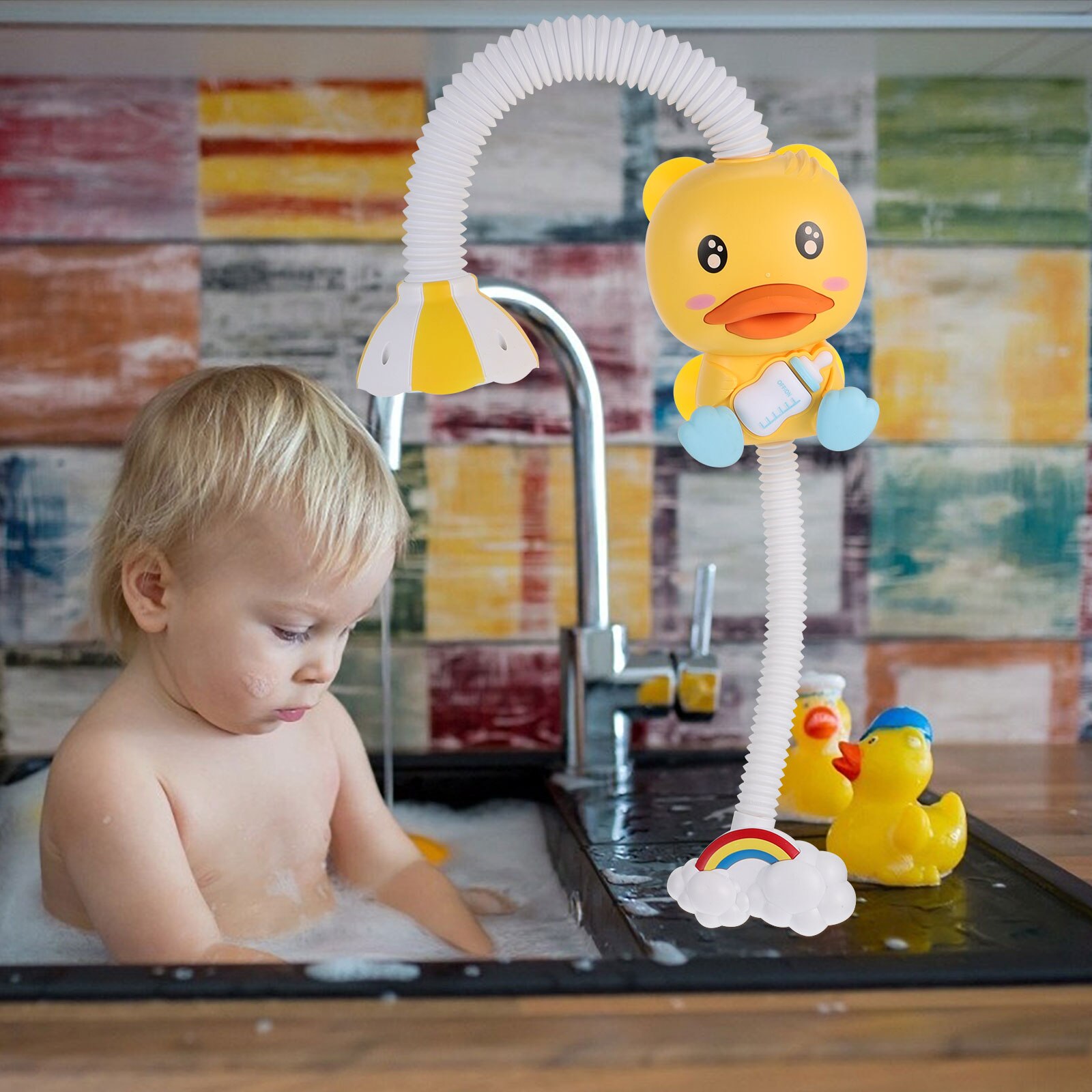Baignoire électrique en forme de canard pour bébé et enfant en bas âge