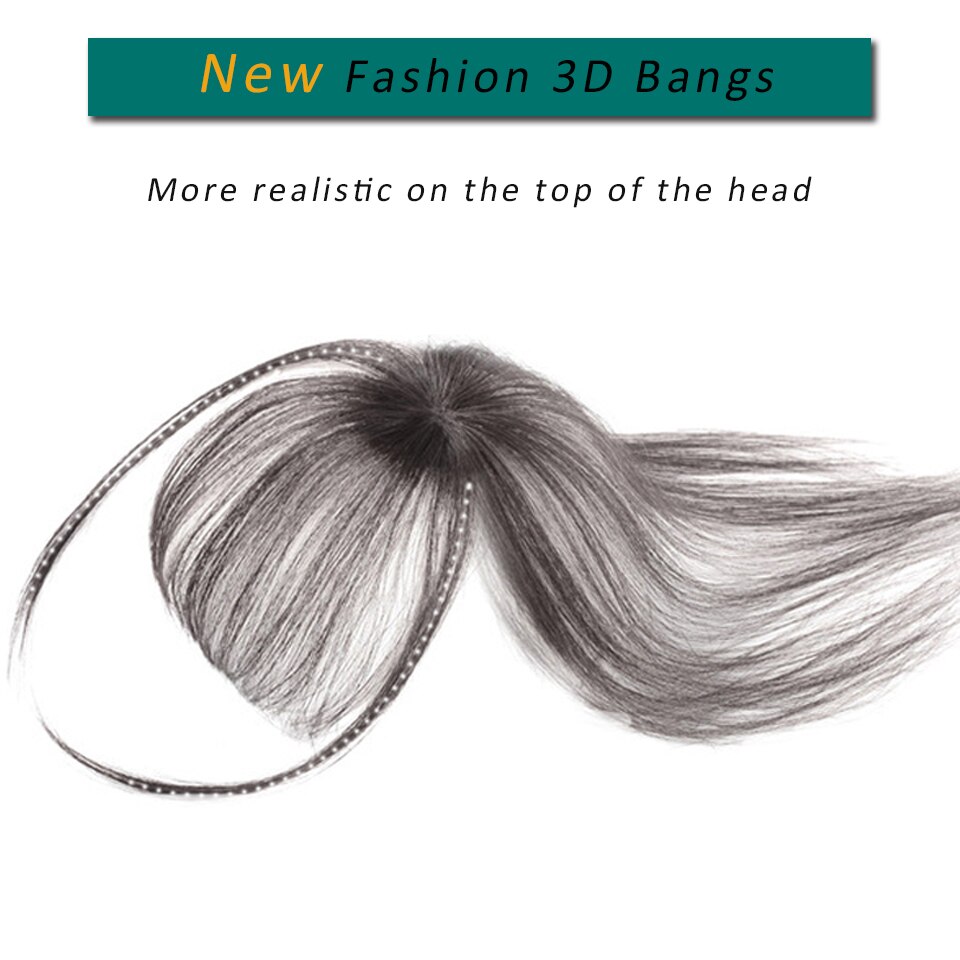 Weilai sort lysebrun clip on pandehår hårstykker til kvinder pandehår clip in hair extensions syntetisk højtemperatur fiber