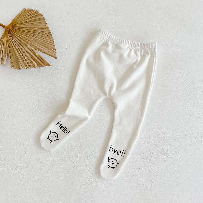 Outono 0-24m bebê meninas collants branco bebê algodão meias crianças estocagem dos desenhos animados imprimir roupas de bebê
