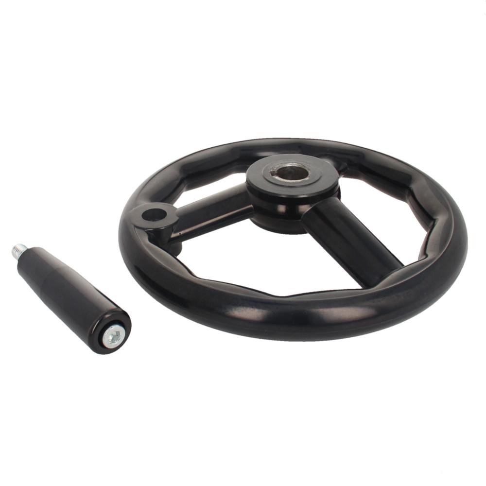3 Spoked Hand Wheel 16mm/18mm Hole Diameter PP/Bakelite Handle Machine Accessories For Lathe Milling Machine 1pcs
